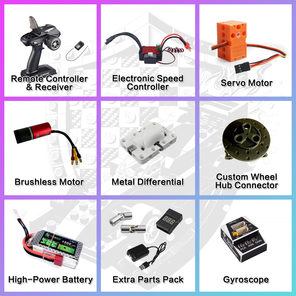 Brushless motor Technic 42207 RC conversion kit